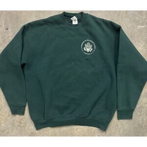 Vintage USA Made Fruit of the Loom U.S. Embassy Ottawa Green Crewneck XXL